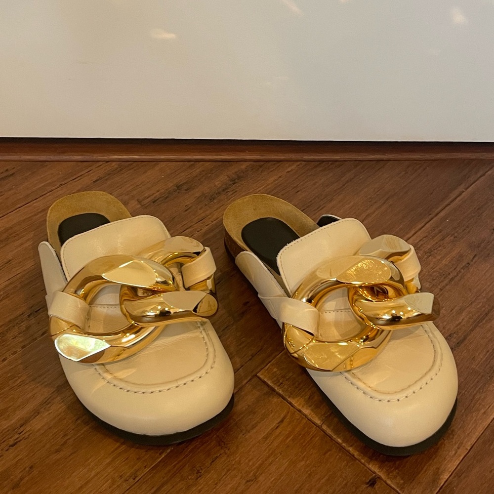 JW Anderson Chain Loafer Leather Mules